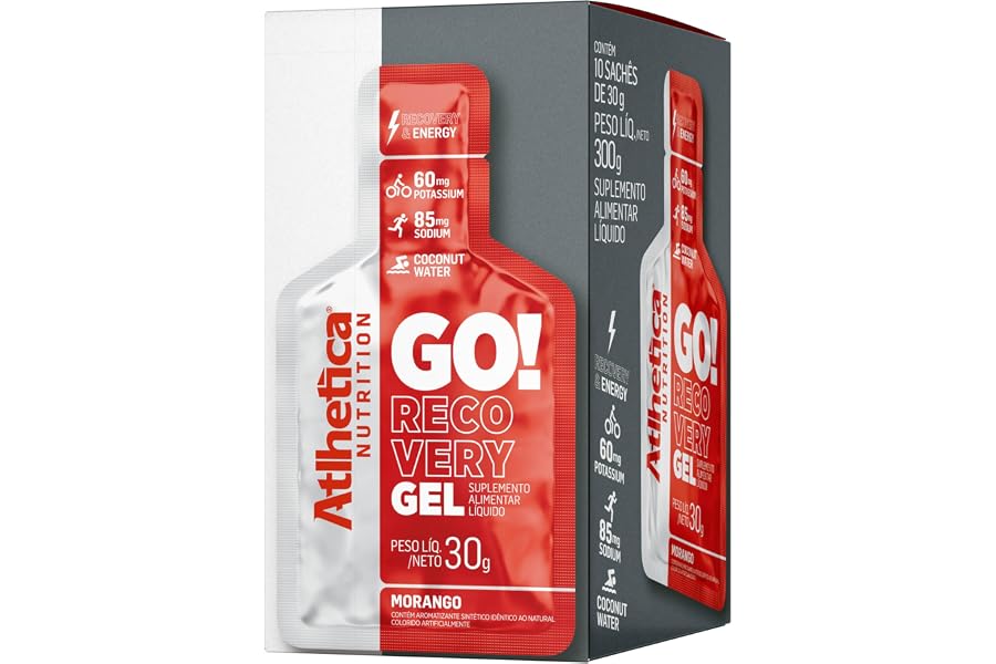 Atlhetica Nutrition Go Energy Gel (10 Sachês) - Sabor Morango