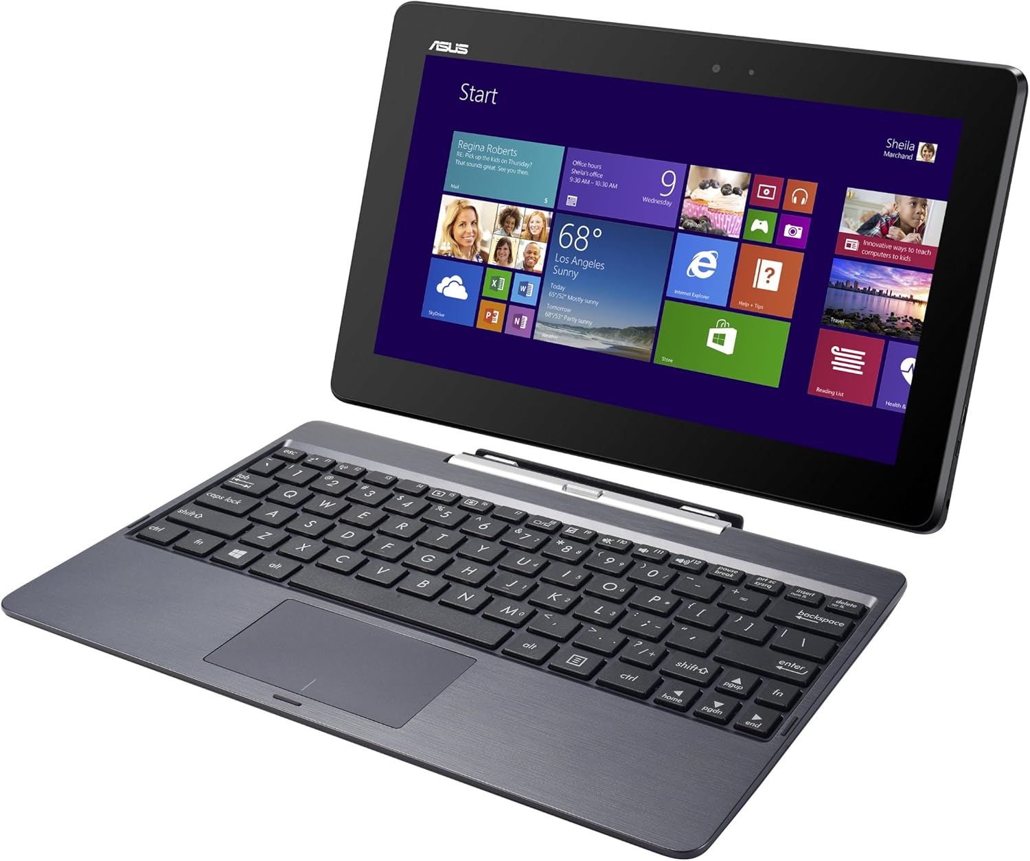 Asus Transformer Book T100ta Dk002h Notebook Convertibile In Tablet Processore Intel Atom Quad Core Z3740 Display 10 Pollici Touchscreen Ips Ram 2 Gb Ssd 32 Gb Windows 8 1 Colore Antracite Amazon It Informatica