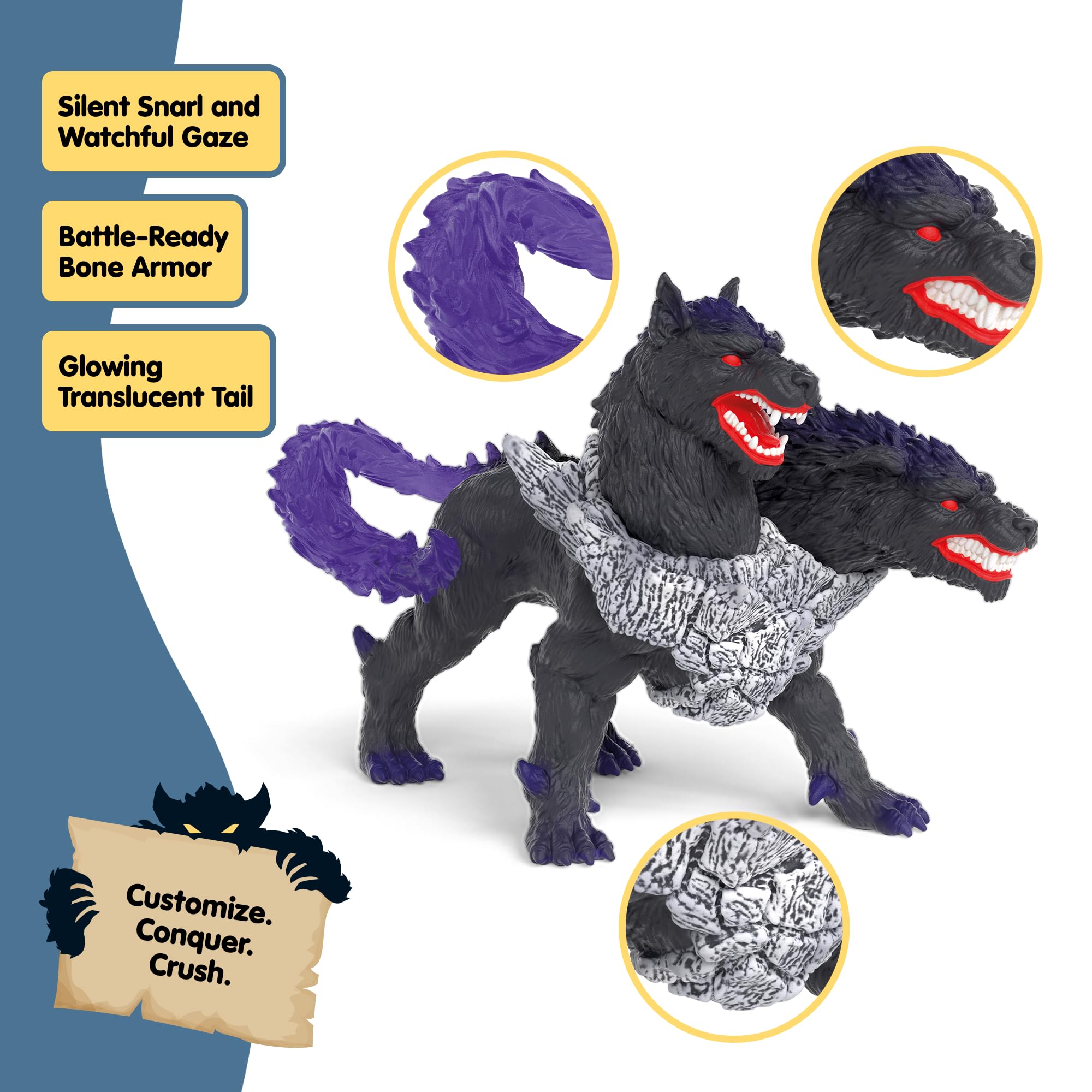 Schleich Eldrador Creatures - 71 PC BattleCave Arena Lava Vs. Shadow Playset - Interactive Lava Bull and Shadow Hound Set - Animal Monster Figurines for Boys and Girls - Toys for Kids Ages 7+ | 42673