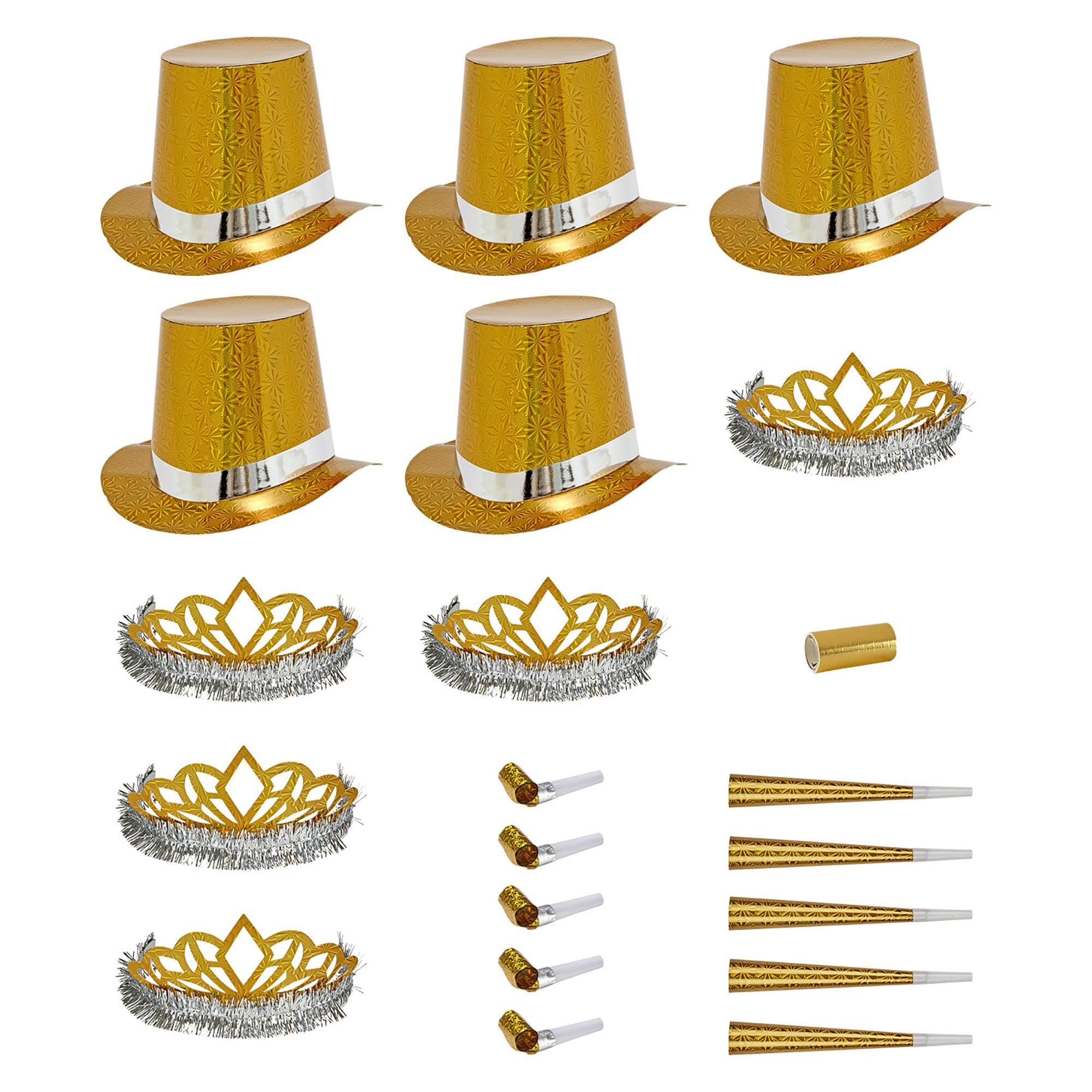 Las Vegas Party Kit 10 Person Gold Accessory for Fancy Dress