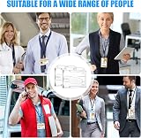 Vicloon Horizontal Card Holder 2pc Clear ID Badge Protectors for Cards view 7