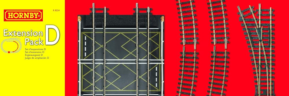 Hornby R8224 OO Gauge Track Extension Pack D Curves LH Point Buffer Stop