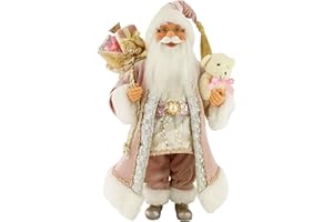 Windy Hill Collection Warm Rose Gold 16" Inch Santa Claus Standing Figurine Figure Decoration 161065