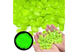 OUN NANA Glow in The Dark Rocks, 3000 PCS Small Glow in The Dark Pebbles Outdoor Decorative Stones for Garden Walkway Patio Yard Lawn Flower Bed Fish Tank Vase Flower Pot Decoration (Green)
