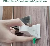 moonybaby 4 Pack Lightweight Door Lever Safety Lock White view 4
