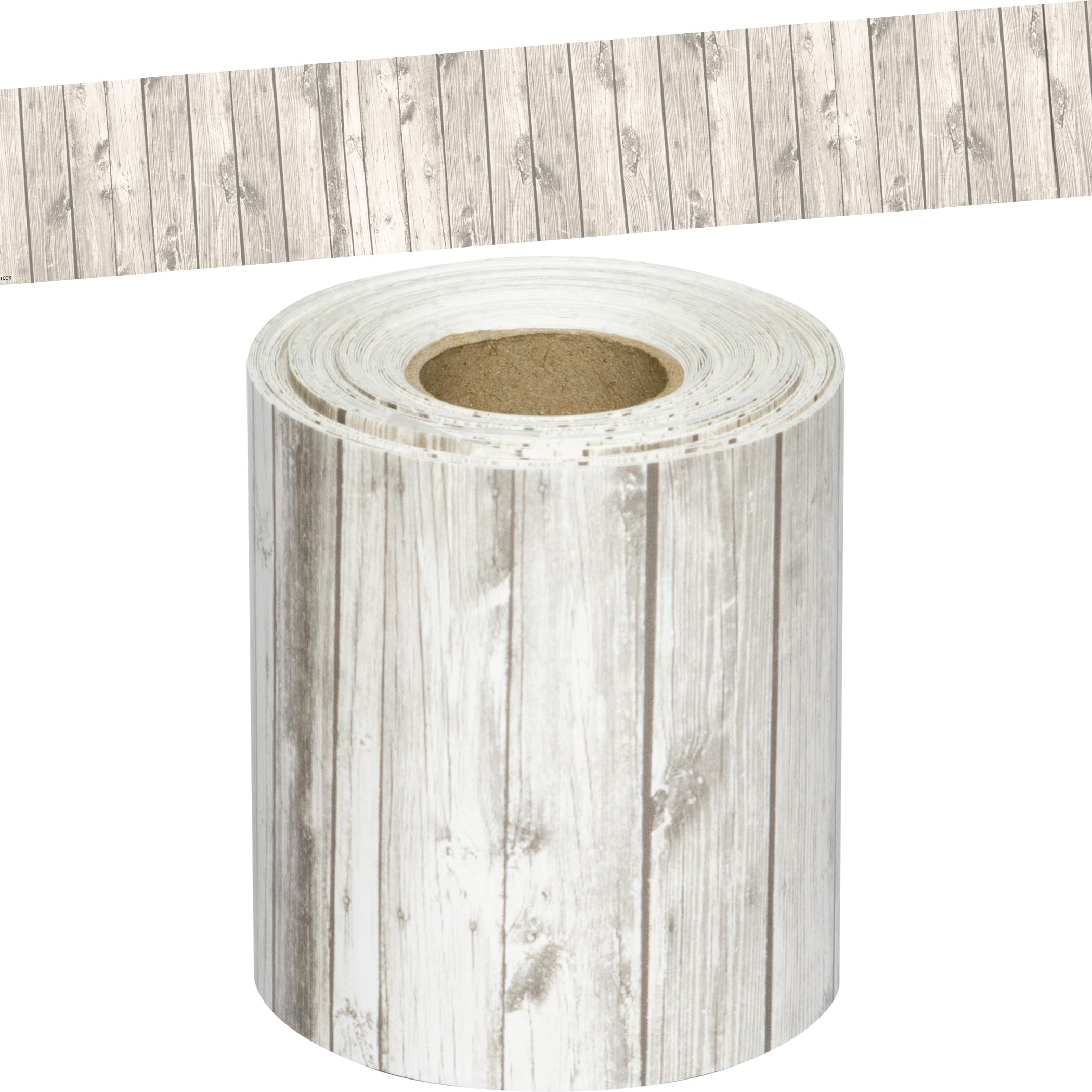 Photo 1 of Teacher Created Resources White Wood Straight Rolled Border Trim - 50ft - Decorate Bulletin Boards, Walls, Desks, Windows, Doors, Lockers, Schools, Classrooms, Homeschool & Offices