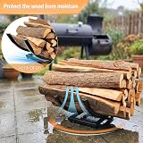 EALPVIS 22" Curved Firewood Rack - Heavy Duty Metal Log Holder view 7