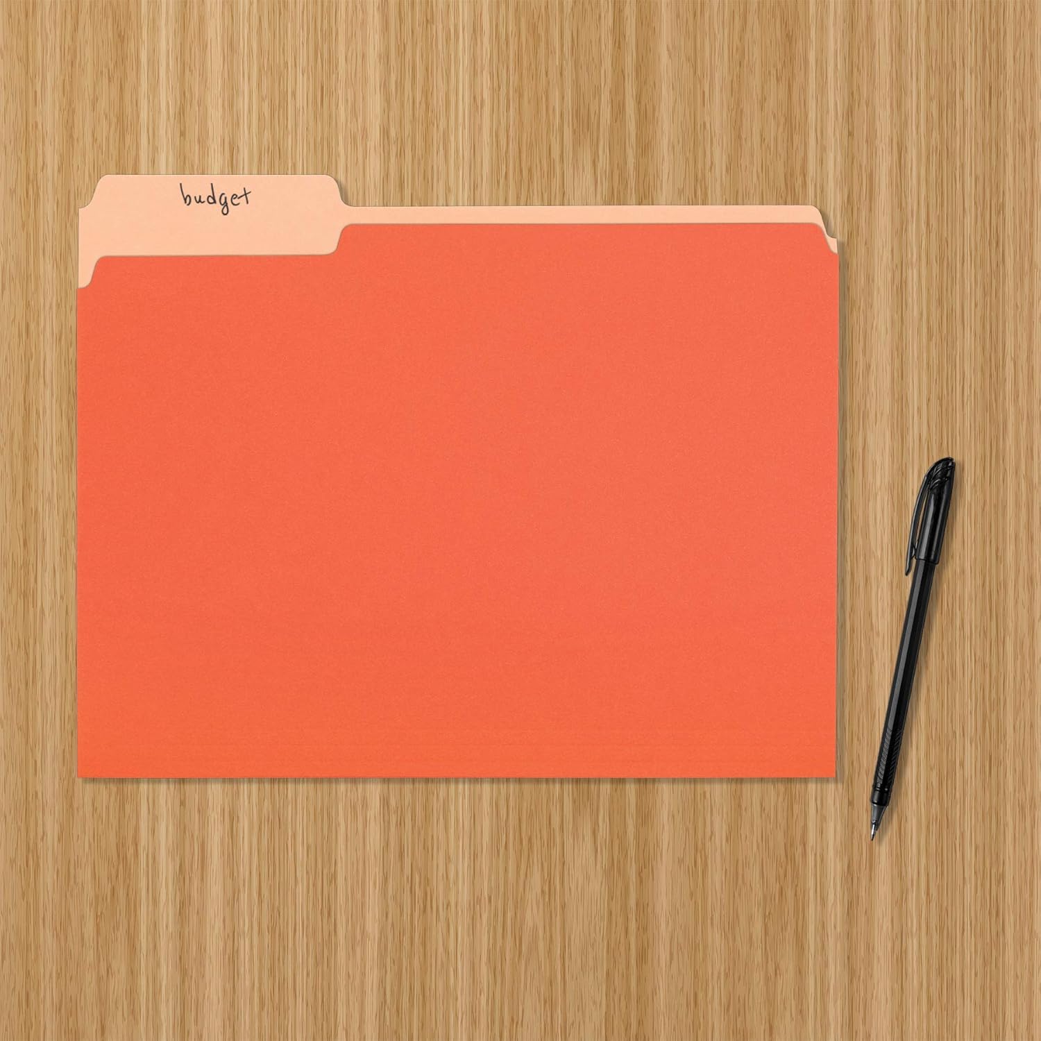 Basics File Folders, Letter Size, 1/3 Cut Tab, Orange, 36-Pack : Office Products