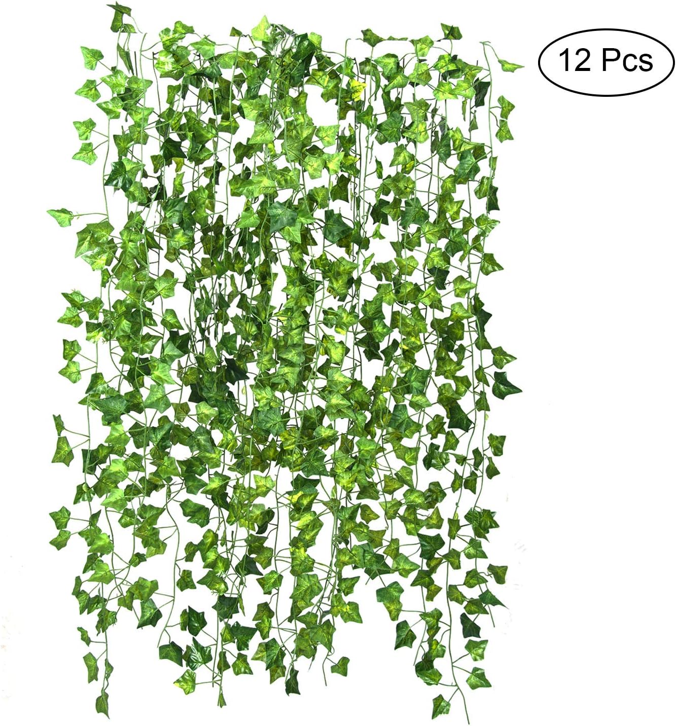 12 Packs Artificial Greenery Garland Fake Ivy Vine Hanging