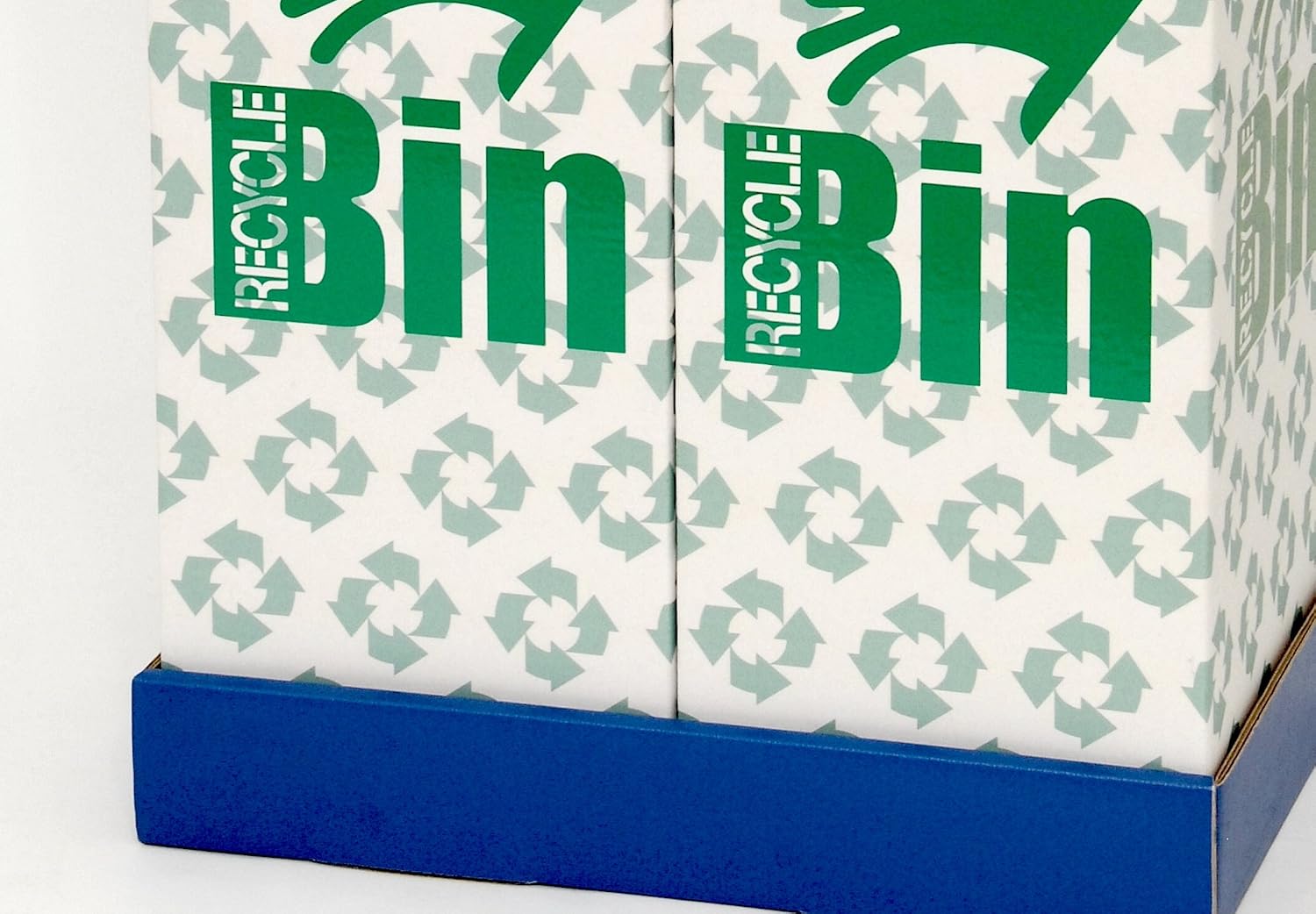 Acorn Tough Office Twin Recycling Bin Customisable with 8 Supplied Labels, 2 x 95 Litres Bin Units - Image 3