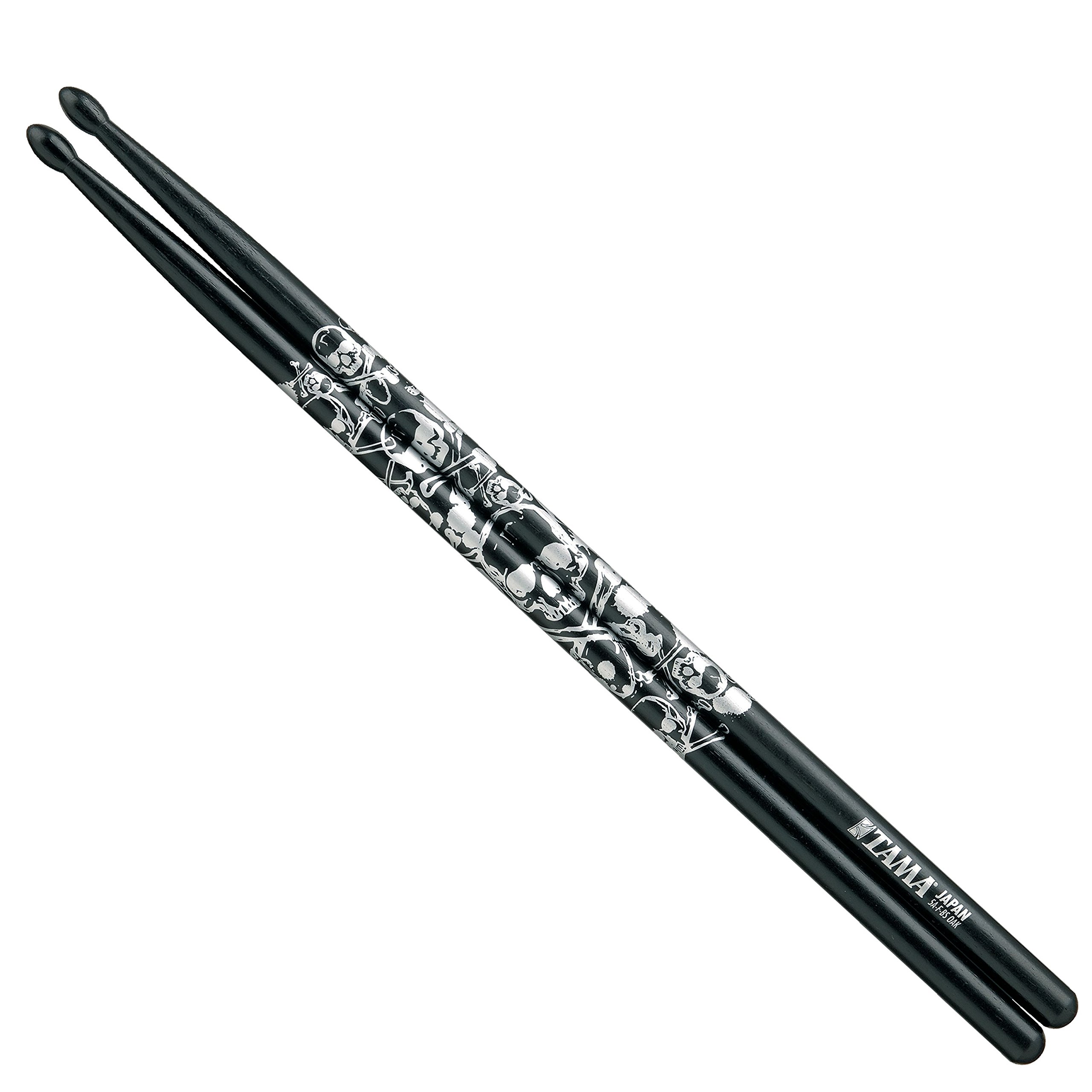 Tama 5A-S-BS Design Series Drumsticks Japanese Oak Sticks of Doom – Black & Silver