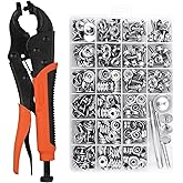 356 Pcs Snap Fastener Tool Kit,Heavy Duty Snap Fastener Tool Adjustable Snap Pliers, Fastener Pliers Tool Kit Snaps Setter fo