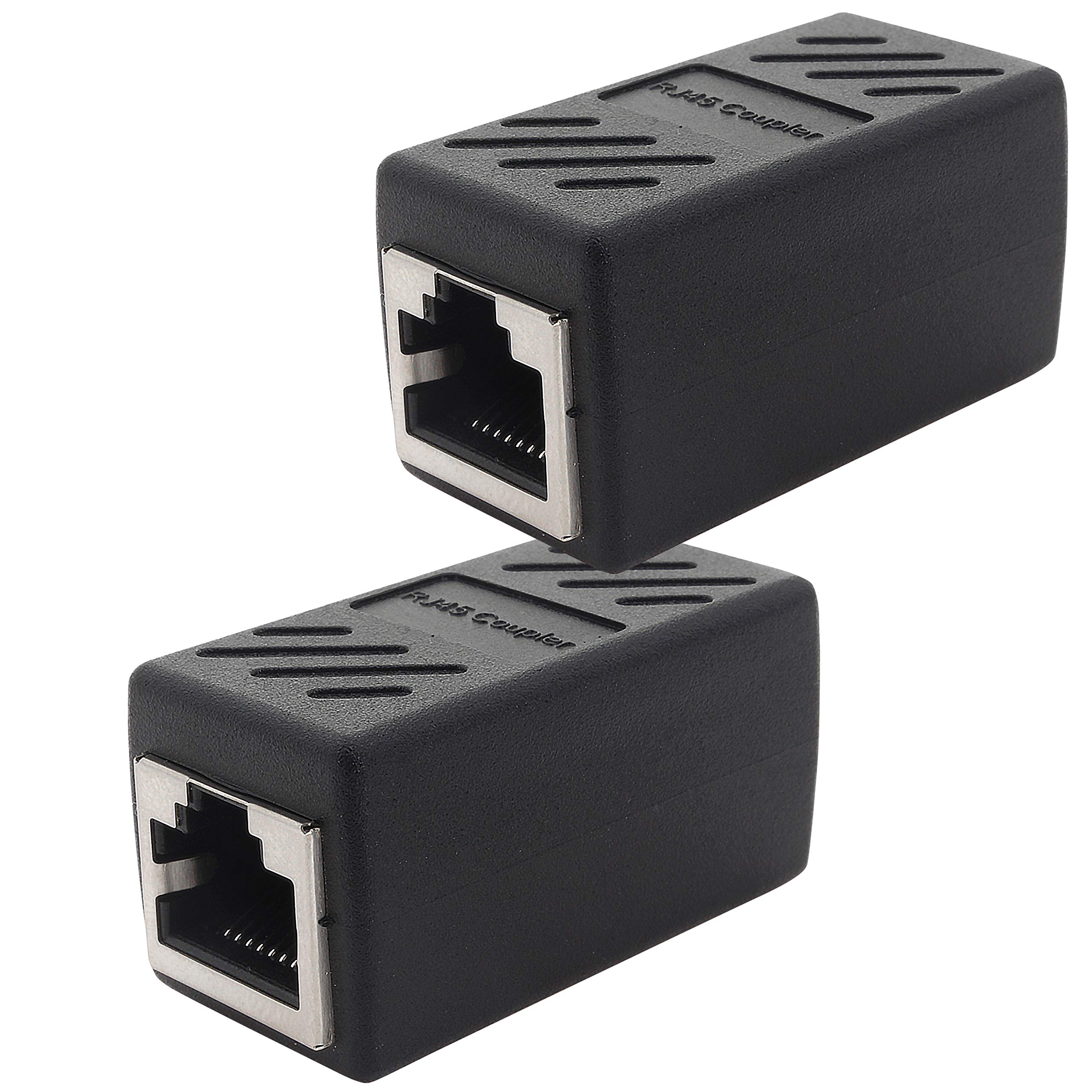 1aTTack.de Cat.6A Network Cable Connector Cable Adapter RJ45 Compatible with Cat5 Cat6 Cat7 Cat8 Pack of 2 — image 1