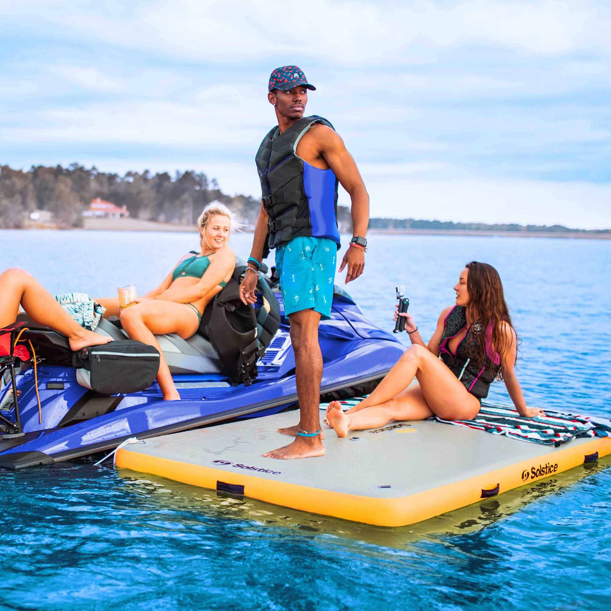 Swim Raft Platform Mua SOLSTICE Original Floating Inflatable Dock Platform Series for Lake ...