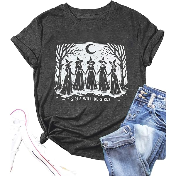 Women's 'Ghoul Gang' Halloween T-Shirt - Hocus Pocus Sanderson Sisters Graphic Tee - View #9