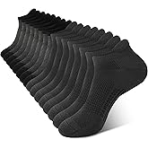 BAMBOO COOL Men's Ankle Socks Athletic Cushioned Moisture Wicking, Running Socks Arch Support Breathable, Heel Tab 8 Pack