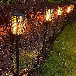 Liveasily 4 Pack Led Solar Torch Light with