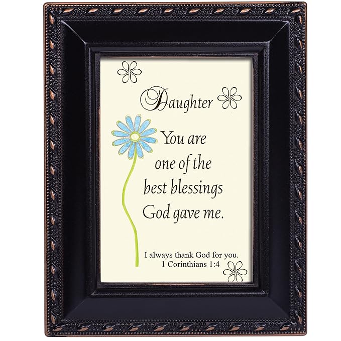 La hija de inspiración Cottage Garden negro gastado pequeño marco ...