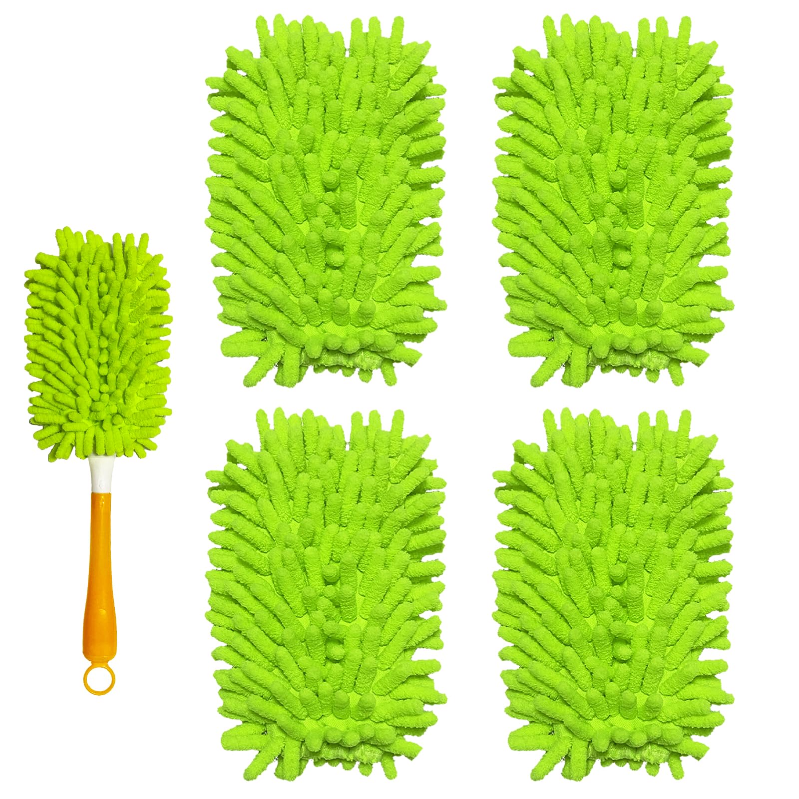 Photo 1 of Yicotira Reusable Duster Refill Compatible with Swiffer Hand Duster - Microfiber Ceiling Fan Duster for Swiffer Dusters Extended Handle - 360 Heavy Duty Dusters Refills, 4 Pack(Handle is Not Included)