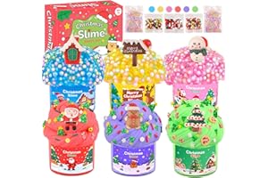 TITRITH 6 Pack Slime kit, Christmas Stuffers Slime Party Favors for Kids, Butter Clear Slime Toys Slime Xmas Gifts for Classroom Rewards Teens Girls Boys Goodie Bag Fillers