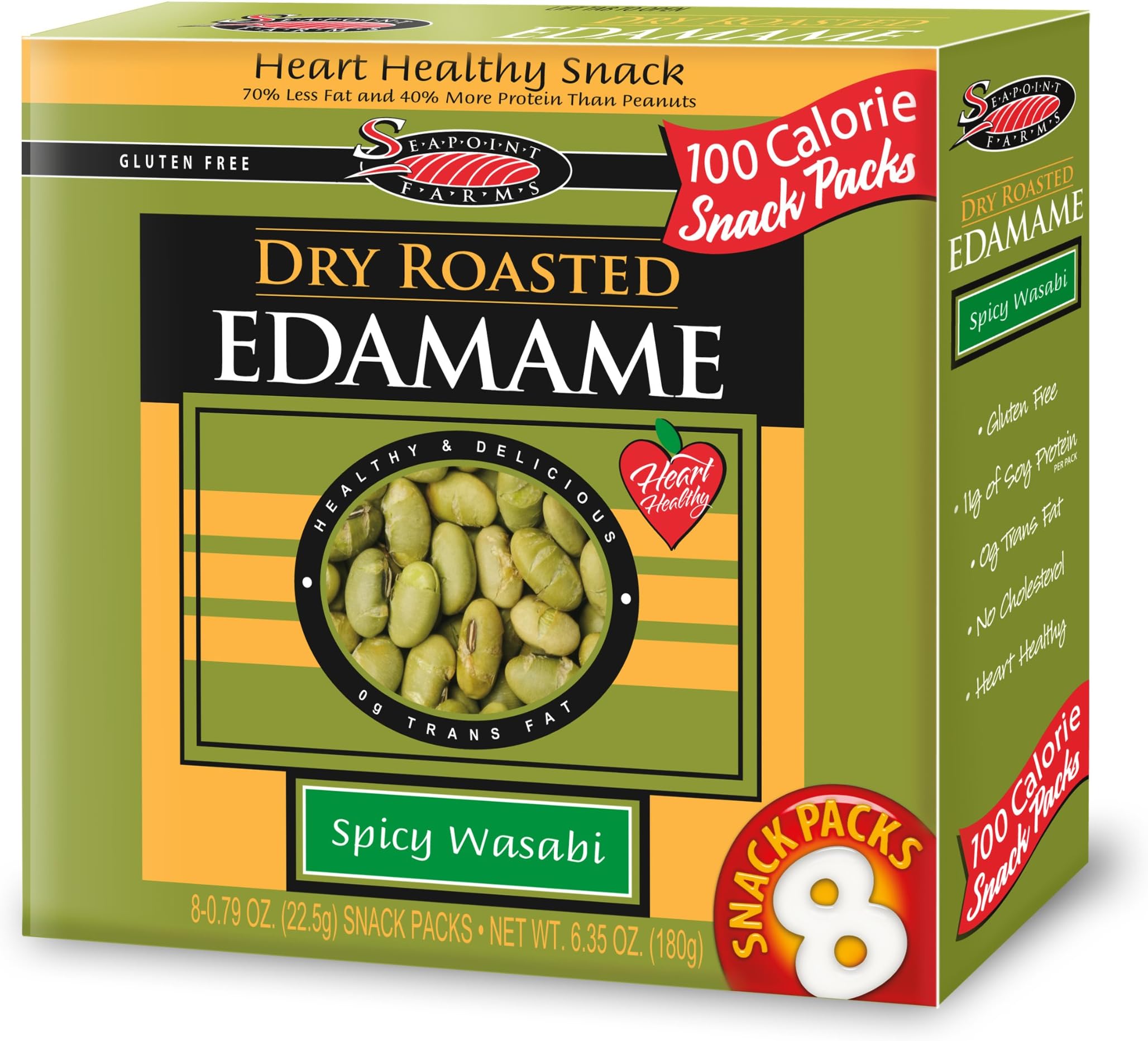 Spicy Wasabi Dry Roasted Edamame 6.32 Ounces (Case of 12)