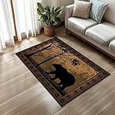 Brown Washable Entry Rug 2x3 Kitchen Rugs for Entryway Bathroom Ulta-Thin Non-Slip Low Pile Indoor Entrance Door Mat,Bear Cou