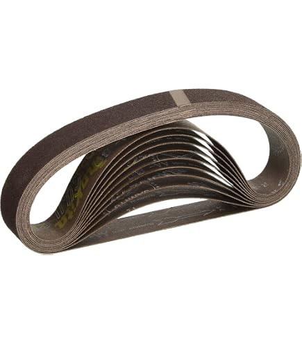 Pack De 10 Courroies De Ponçage Grains 60 - Taille 1-1/8 X 21 Pouces - Abrasif Oxyde D'aluminium - Neuf USA