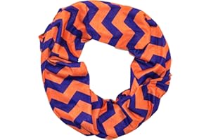 TRADITION SCARVES Orange & Purple Chevron Infinity Scarf