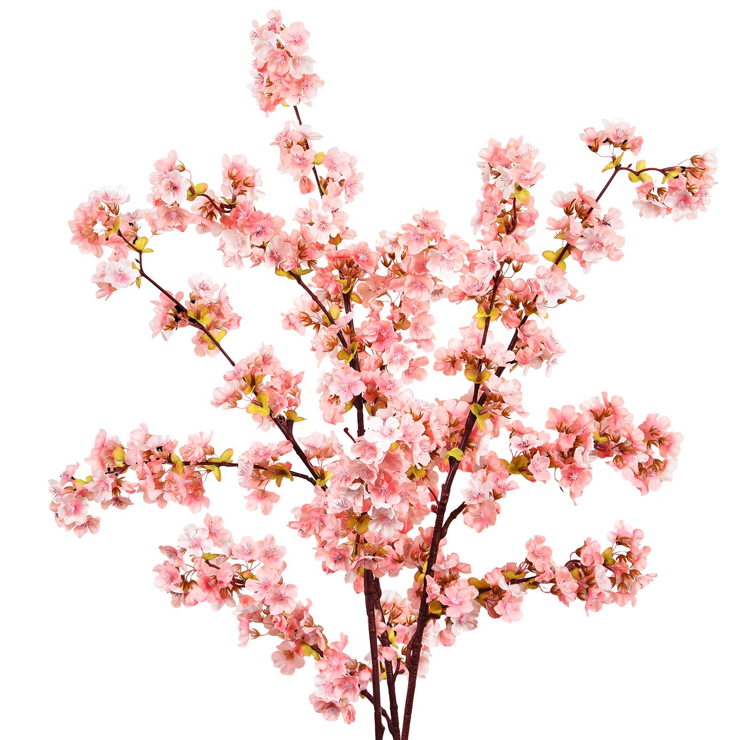 Photo 1 of Sunm Boutique Plum Blossom Artificial Flowers Simulation Flower Table Decoration Accessories Party Beach Theme Decorations Artificial Cherry Blossom Flower (Pink Cherry Blossom, Pack of 3)