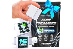 MEFITEX Shower Steamers for Men - 15 Pack Eucalyptus Aromatherapy Shower Steamers, Strong Scent, Long Lasting, Premium Essential Oils, Gifts for Men Relaxation and Sinus Relief