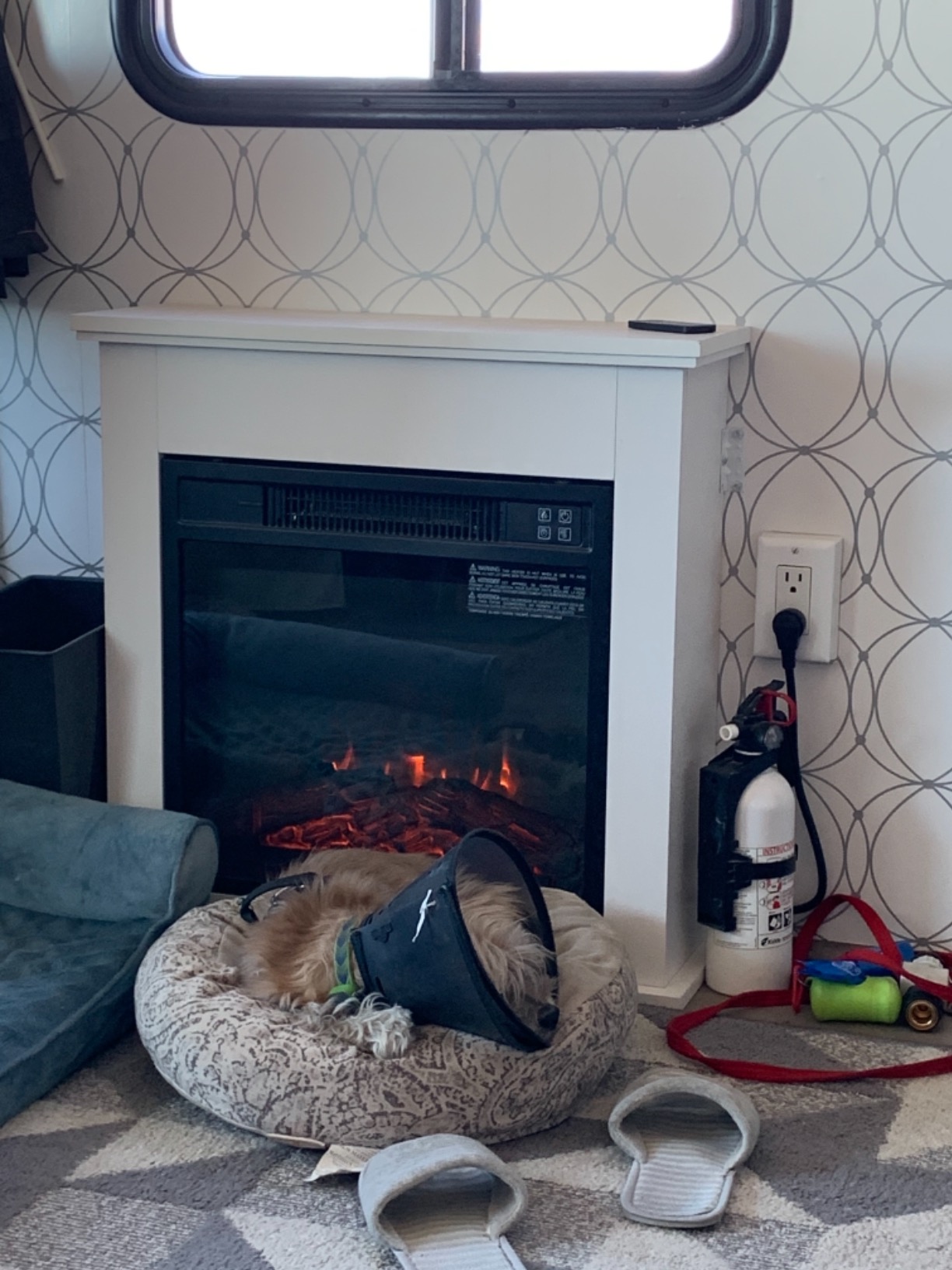 34/mo Finance Zokop 25''W Freestanding Electric Fireplace Stove