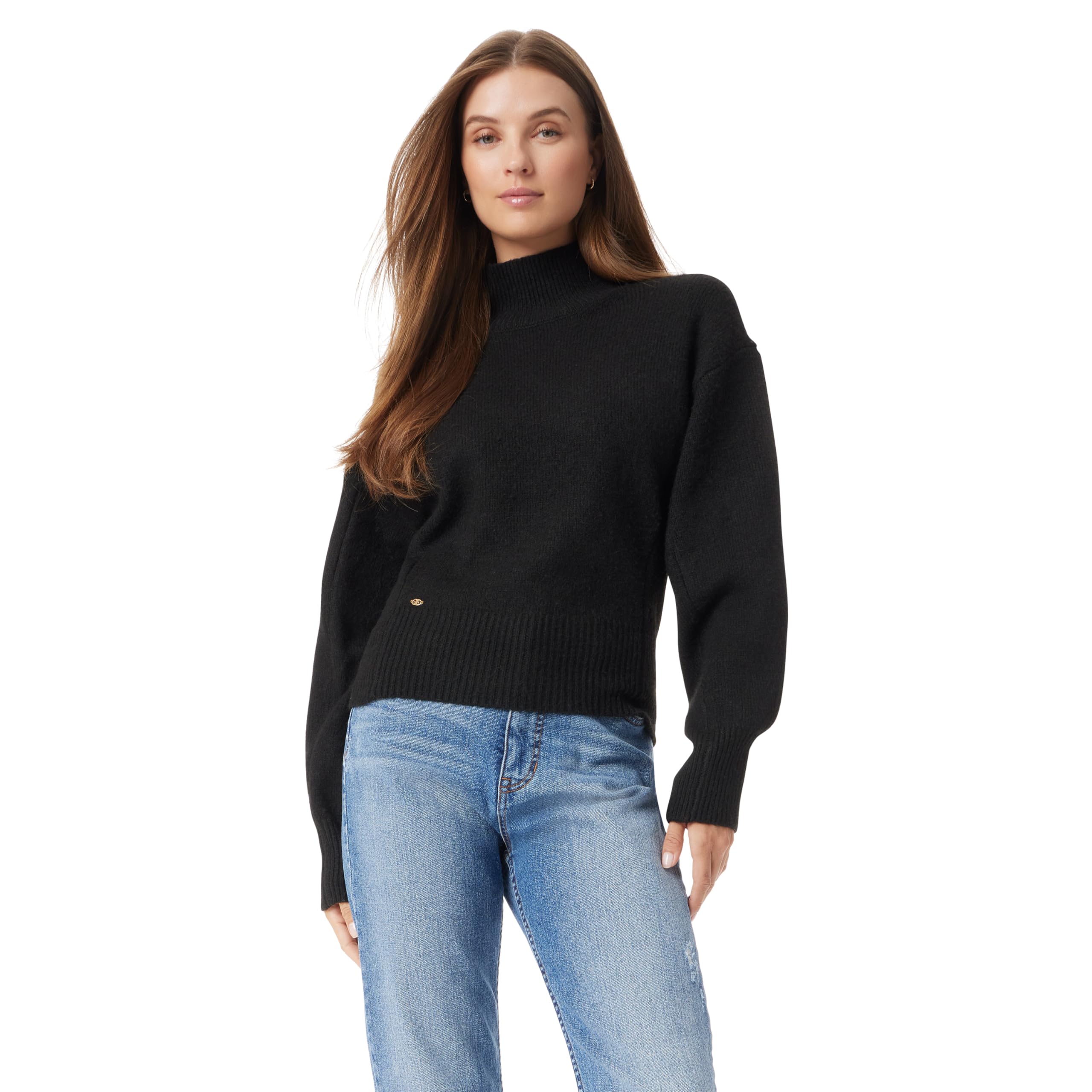 Sam Edelman Women Lyrica Mock Neck Back Tie Pullover Sweater Standard