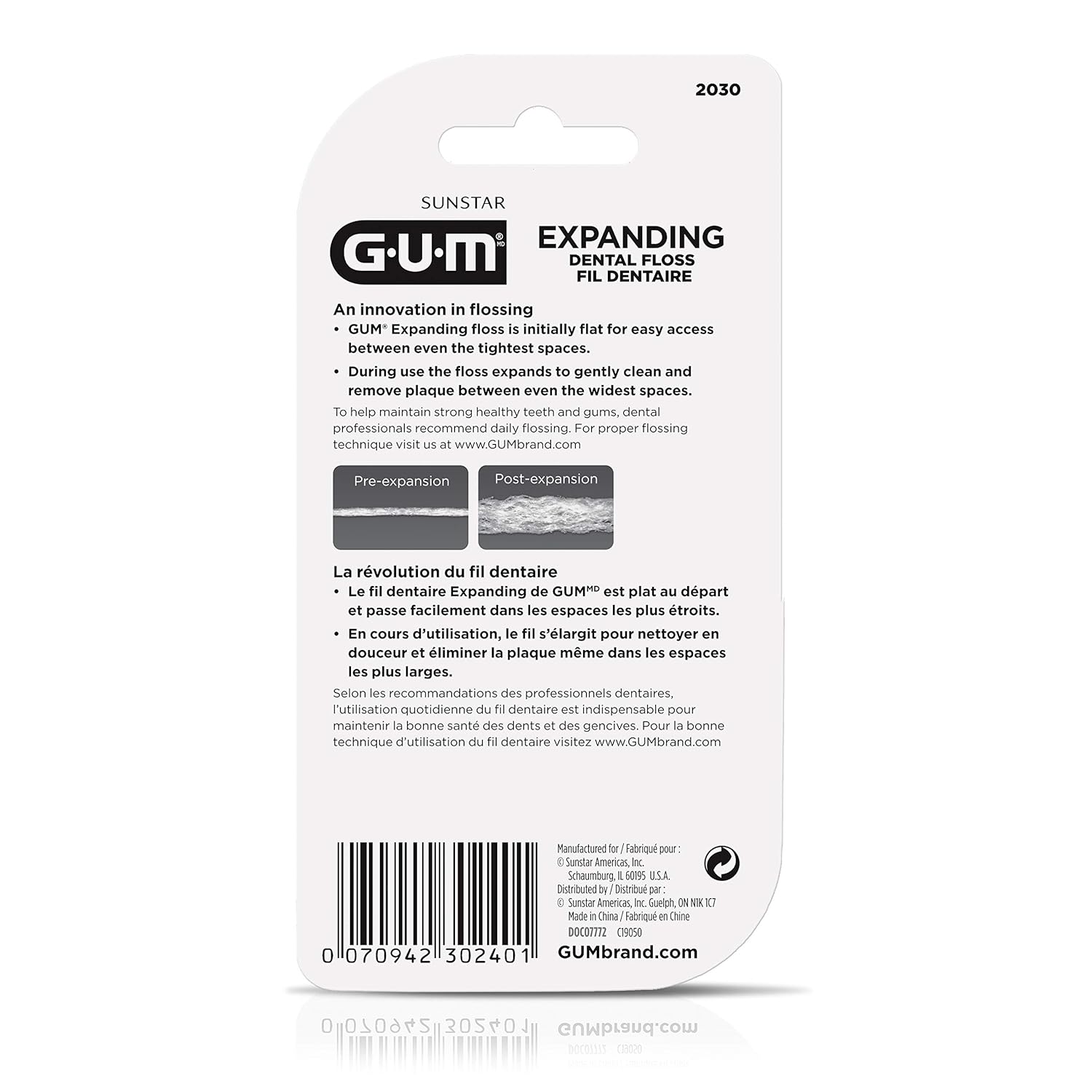 GUM Expanding Dental Floss, 43.3 Yards (Pack of 6): Industrial & Scientific