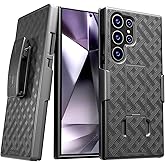 Designed for Samsung Galaxy S23 Ultra Case with Belt Clip Holster - Kickstand Cover Phone Case - Black (Lines)