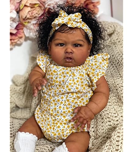 Amazon.com: Zero Pam Black Reborn Baby Dolls Girl Open Eyes, 24