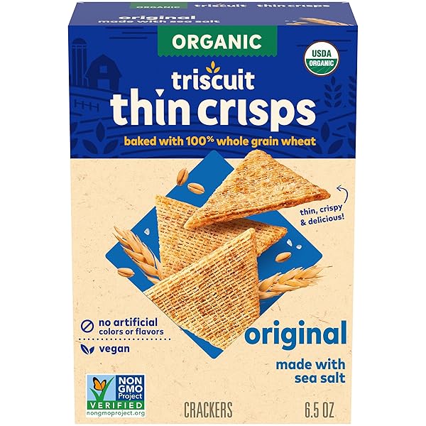 TRISCUIT ORGANIC ORIGINAL WHOLE GRAIN WHEAT CRACKERS, ORGANIC...