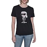 Karl Lagerfeld Womens Short Sleeve Soft Everyday Logo T-Shirt