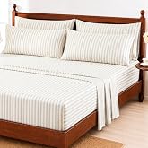 Chaps King Size Sheet &amp; Pillowcase Sets- 6 Piece, Deep Pocket, Wrinkle Free