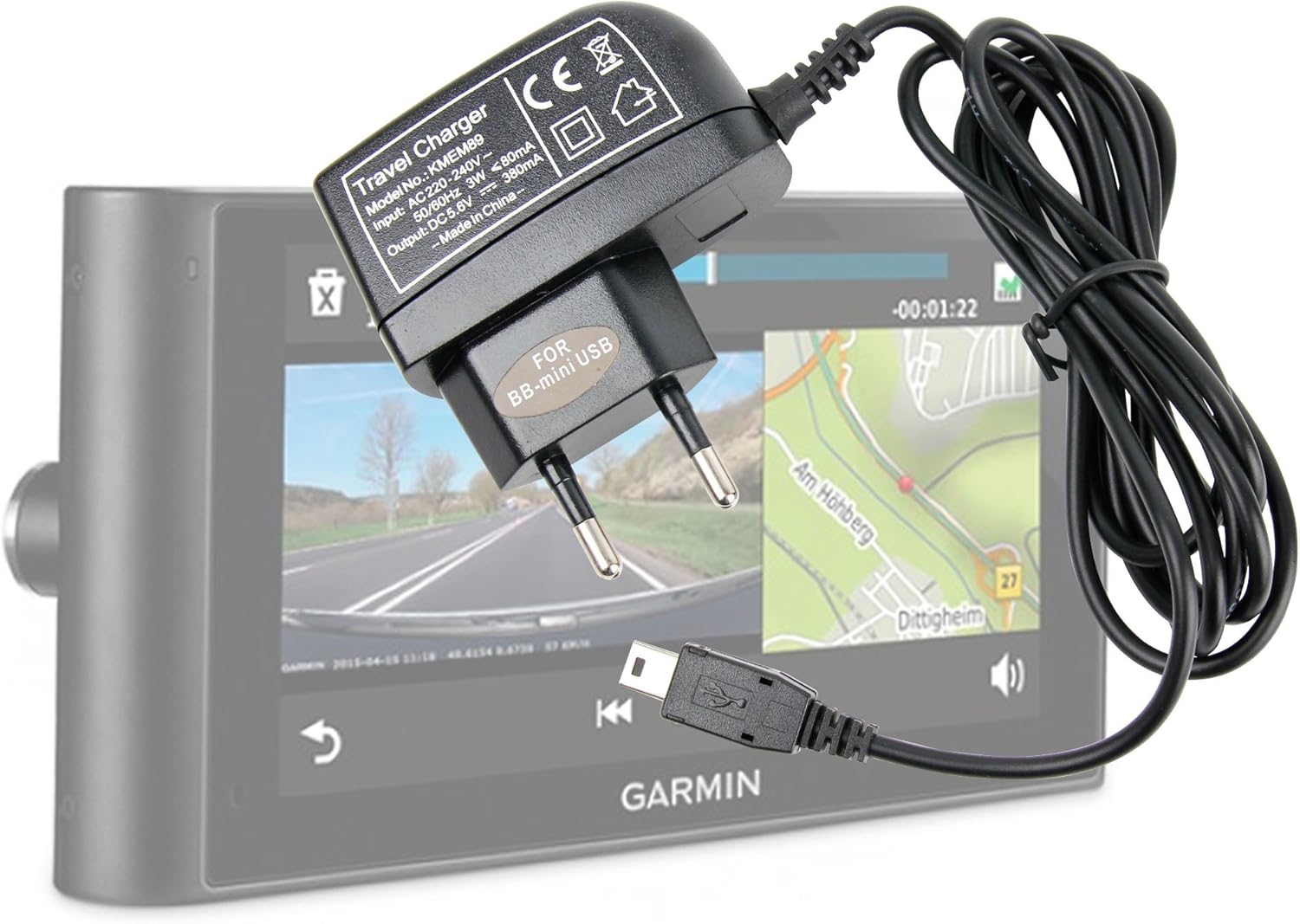 Chargeur secteur pratique pour GPS Garmin dezlCam LMTD 2547LM Nüvi