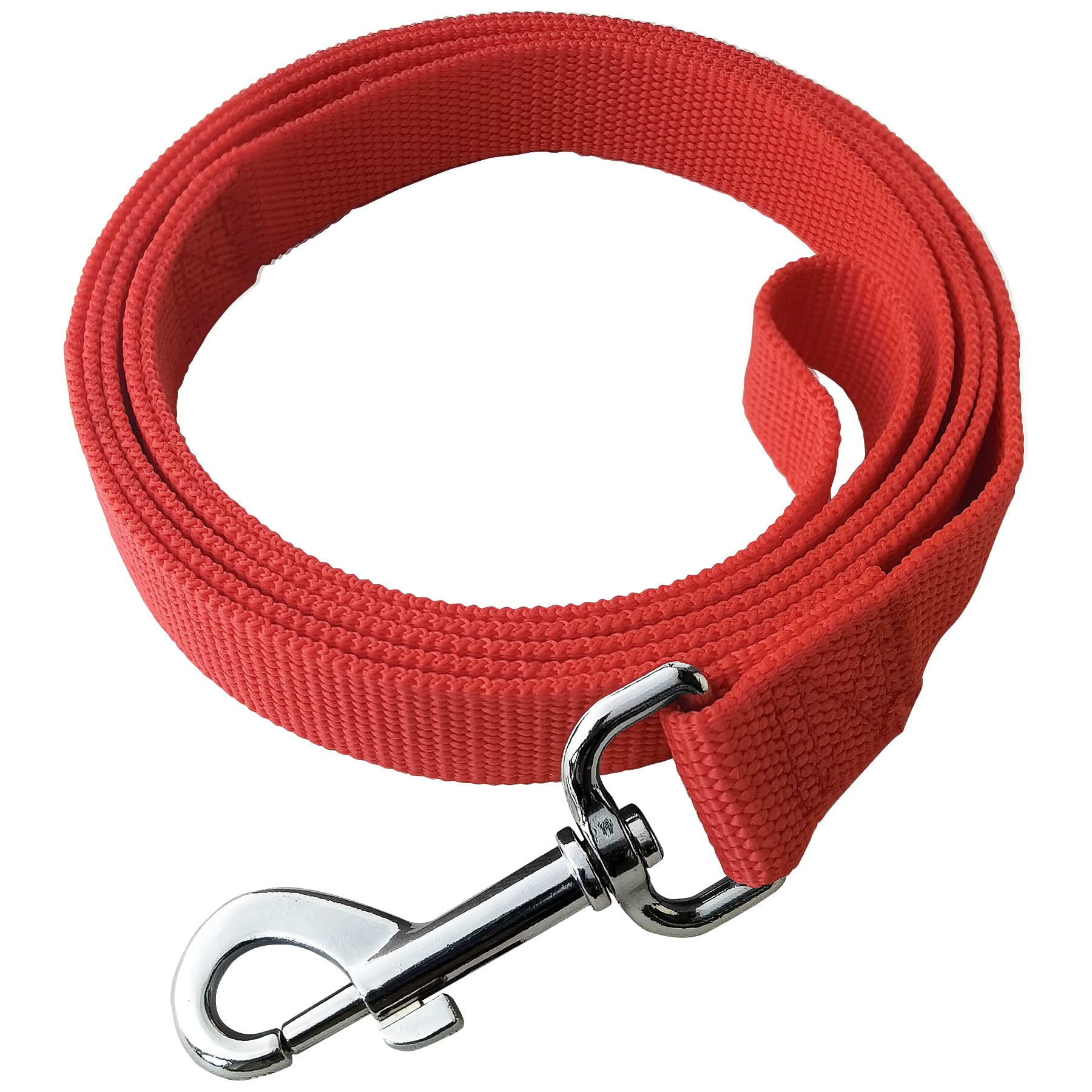 Jackpet 6ft 10ft 30ft Black Long Line Training Dog Leash,for Large,Medium and Small Dogs,Long Dog Lead,for Training,Backyard,Camping,or Play,Great for Parks and Fetch (6FT, red)
