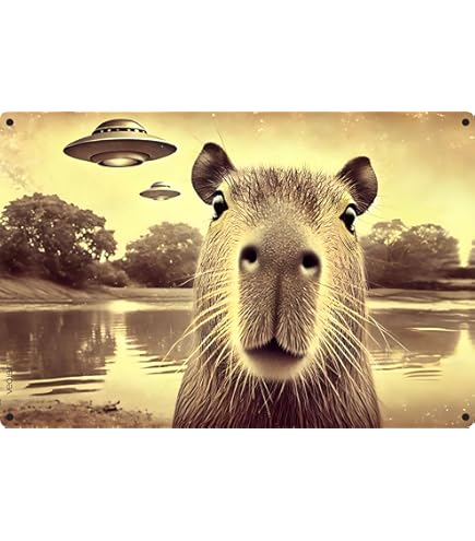 Amazon.com: ZMEIZ Capybara Crossing Warning Sign Capybara Animal