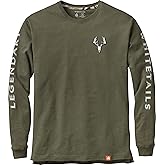 Legendary Whitetails Men's Long Sleeve T-Shirt Graphic Tee Preshrunk 100% Heavyweight Cotton