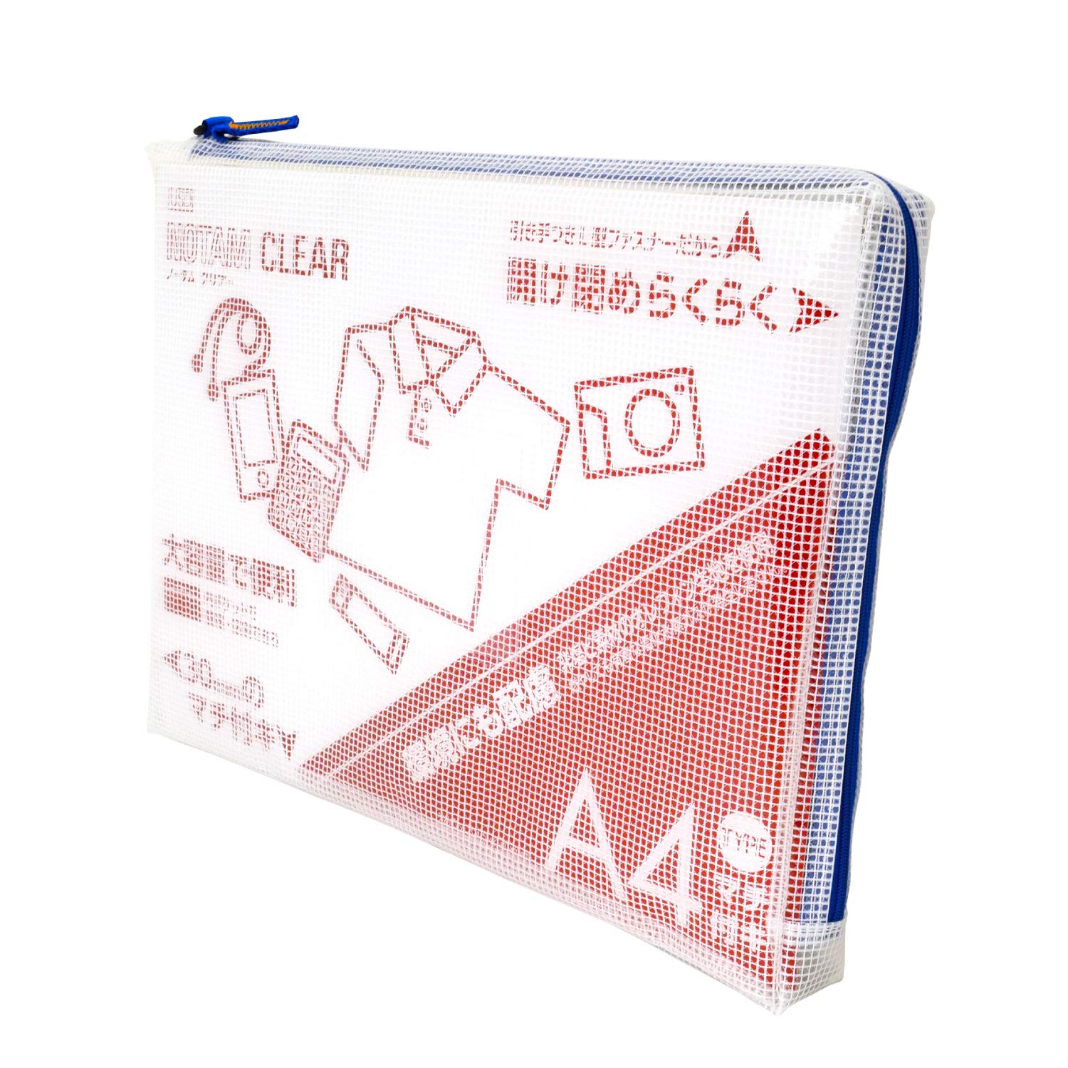 ノータム メッシュケース マチ付き クリア A4 ブルー UNCM-A4#36商品画像