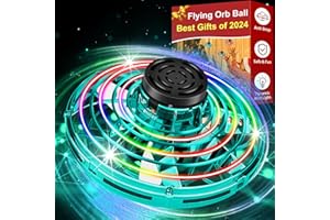 VANTEXI Flying Fidget Spinner,2024 Upgraded Flying Spinner Mini Hand Drone with 360 ° Rotating and LED Lights Outdoor Indoor Toy,Mini UFO Toy Drone for Boys Girls Adults(Green)