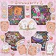 Cute Cartoon Animals Scrapbook Stickers - 100 Sheets Kawaii Aesthetic Transparent Stickers for Journaling Planner Album Calendars Notebook DIY Craft Decorations