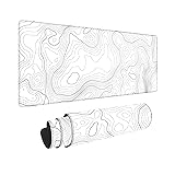 BZU Topographic Extended White Mouse Pad