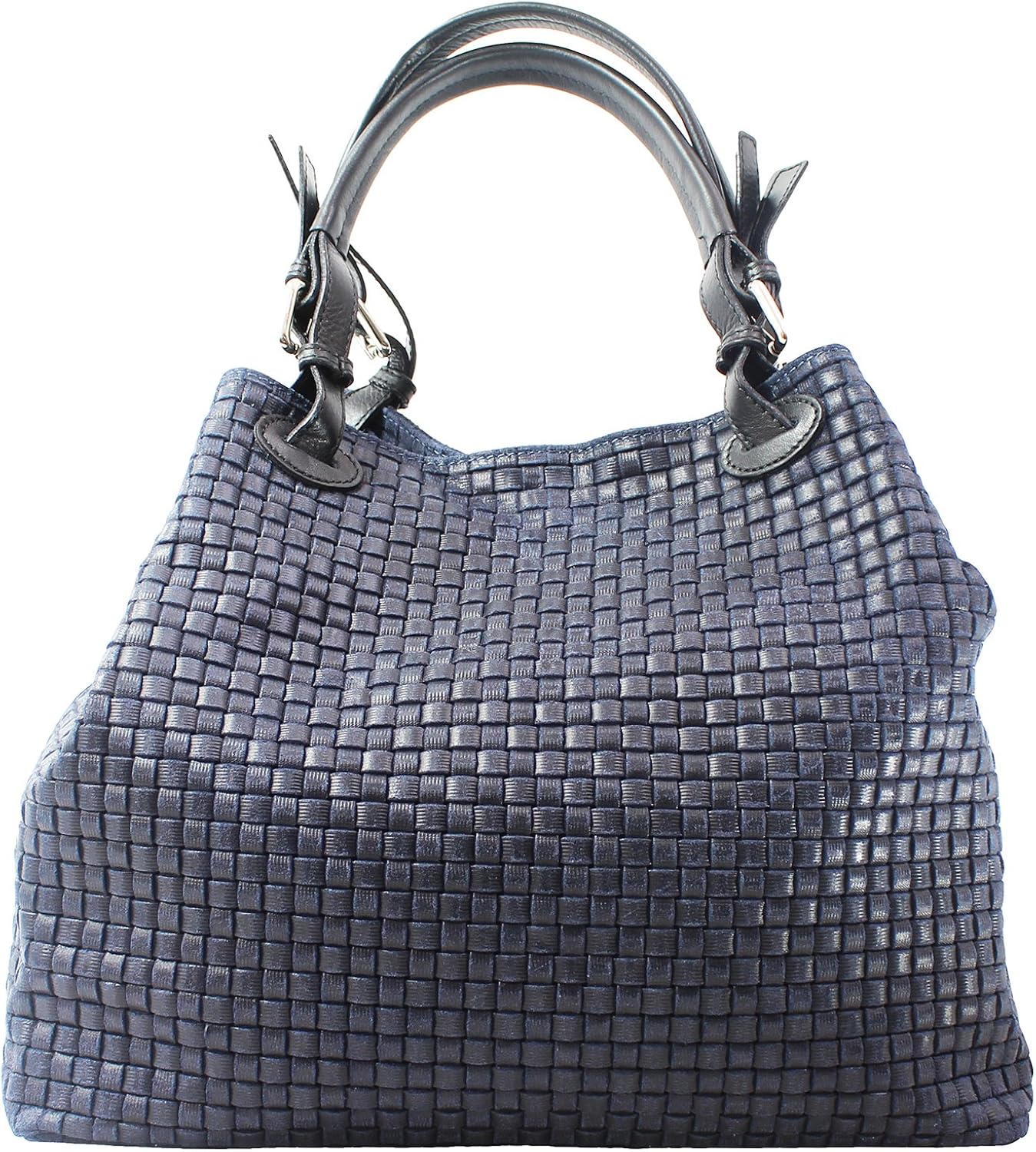 Borsa Tote In Pelle Camoscio Chicca - Made In Italy, L 35xH 28xP 11cm, Con Tracolla Regolabile - Foto 12