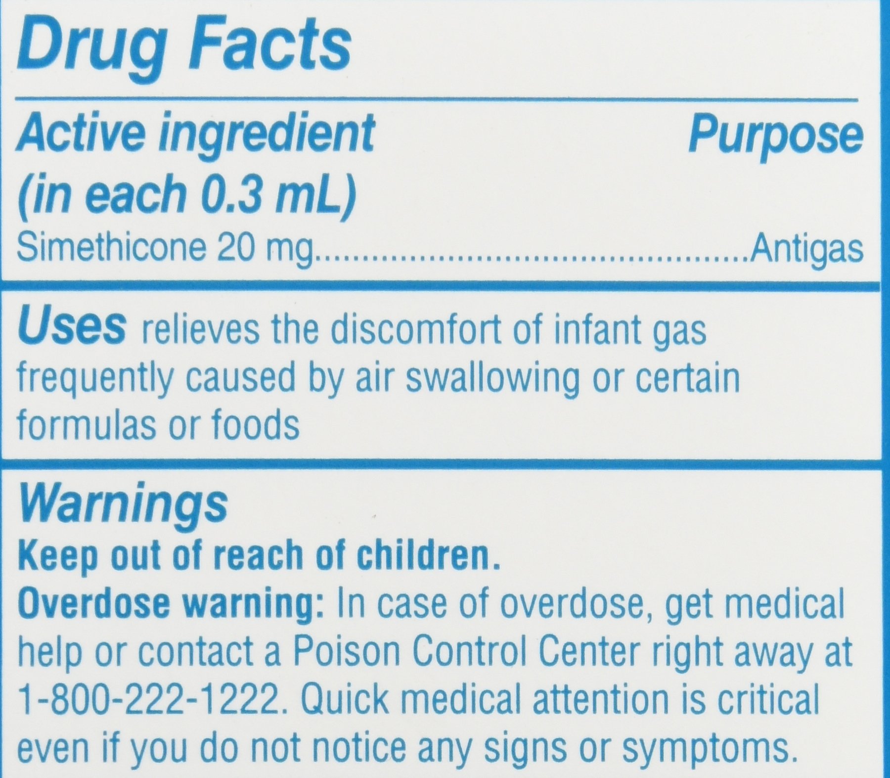 Mylicon Gas Relief Drops for Infants and Babies, Dye Free Formula, 1