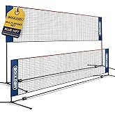 Boulder Portable Badminton Pickleball Net - Foldable/Extendable Poles for Multiple Sports Heights (UP to 5 ft) - Ideal for Tennis, Pickleball, Soccer Tennis - Easy Setup