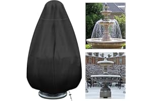SVEPNDIC 36"x42" Outdoor Water Fountain Covers for Winter Protection,420D Oxford Cloth Waterproof Garden Chimnea Statue Cover Charcoal Grill Cover